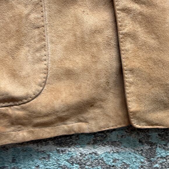 Men's Vintage 1950's Denver Dry Goods Co. Aquasuede Western Leather Jacket Sz L - Picture 7 of 11